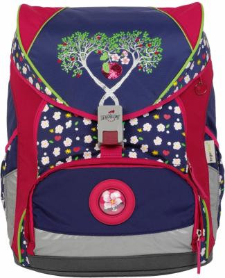 Ранец с наполнением DERDIEDAS ErgoFlex XL Цветущая яблоня 25.5 л синий красный рисунок