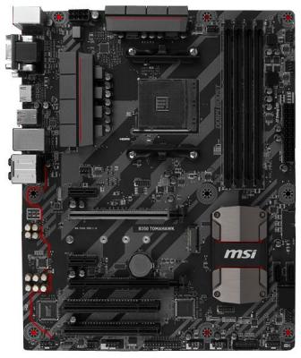 Мат. плата для ПК MSI B350 TOMAHAWK Socket AM4 AMD B350 4xDDR4 2xPCI-E 16x 2xPCI 2xPCI-E 1x 4xSATAII