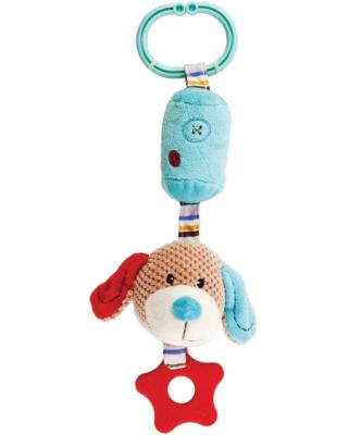 Развивающая игрушка Жирафики Подвеска с колокольчиком и прорезывателем "Собачка Билли" 939329
