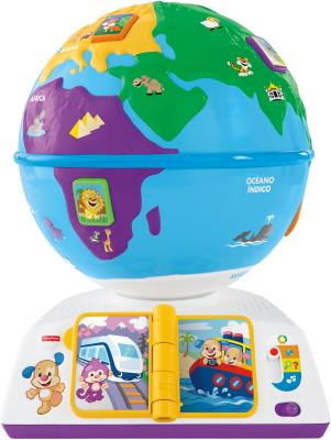 Интерактивная игрушка Fisher Price "Смейся и учись" Обучающий Глобус DRJ90 от 18 месяцев разноцветный