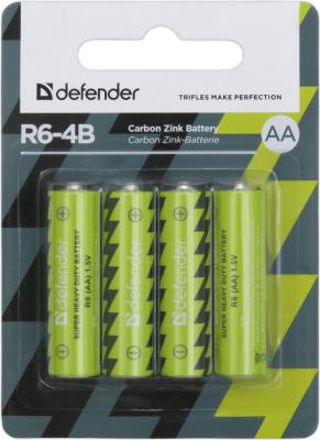 Батарейки Defender R6-4B AA 4 шт 56112