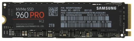 Твердотельный накопитель SSD M.2 2Tb Samsung 960 PRO Read 3500Mb/s Write 2100Mb/s PCI-E MZ-V6P2T0BW