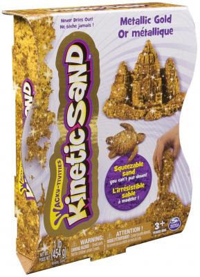 Песок для лепки Kinetic sand, металлик, 455гр, цвет золотой