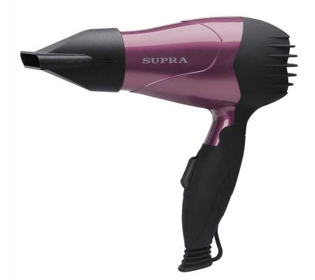 Фен Supra PHS-1001 чёрный фиолетовый
