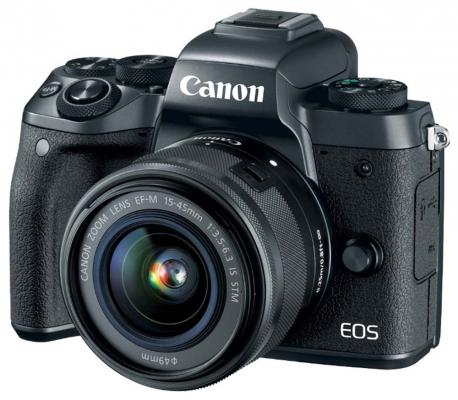 Фотоаппарат Canon EOS M5 24Mpix 3" 1080p WiFi 15-45 IS STM f/ 3.5-6.3 LP-E17 черный 1279C012