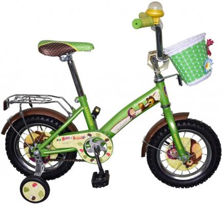 Велосипед Навигатор Маша и Медведь ВН12101К 12" зелено-черный