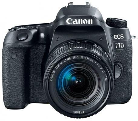 Зеркальная фотокамера Canon EOS 77D 24.2Mpix черный 1892C003
