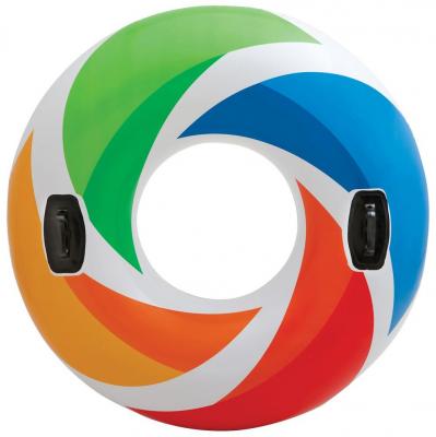 Надувной круг INTEX Цветной вихрь 58202