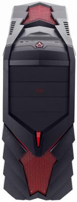 Корпус ATX 3Cott 3C-ATX129G "Ninja" Без БП чёрный красный