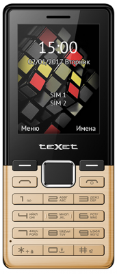 Мобильный телефон Texet TM-230 золотистый