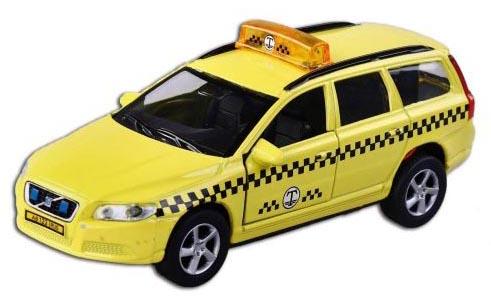 Машина Пламенный мотор Volvo V70 Такси 13 см желтый  870190