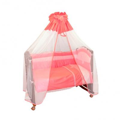 Бампер в кроватку Сонный Гномик Пушистик (розовый)
