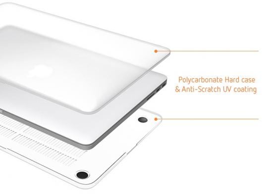 Чехол-накладка для ноутбука MacBook Pro 13" LAB.C Ultra Slim Fit поликарбонат прозрачный LABS-452-CR