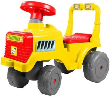 Каталка-трактор R-Toys ОР931к красно-желтый от 10 месяцев пластик