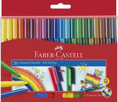 Набор фломастеров Faber-Castell 155520 20 шт разноцветный