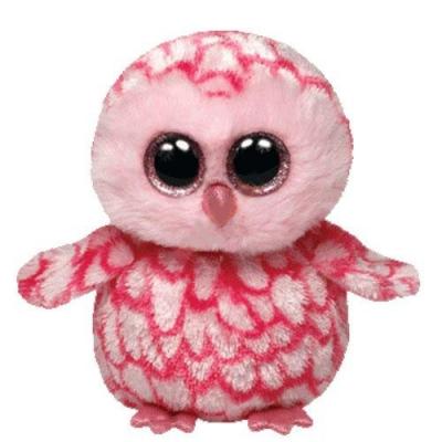 Мягкая игрушка сова TY Совенок 15 см розовый текстиль плюш  36094