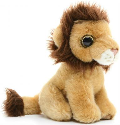 Мягкая игрушка лев MAXITOYS Львенок 18 см бежевый коричневый искусственный мех текстиль  MT-TSC091406-18