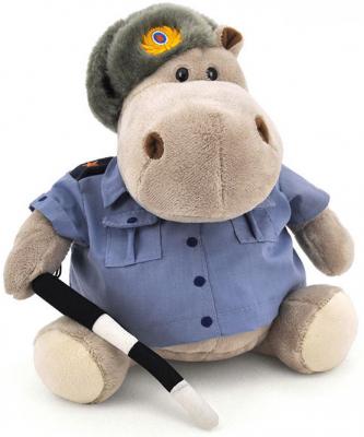 Мягкая игрушка бегемот ORANGE "Полицейский" плюш серый 20 см