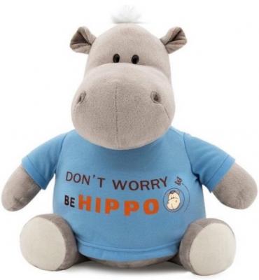Мягкая игрушка бегемотик ORANGE "Be Hippo" текстиль искусственный мех серый 20 см