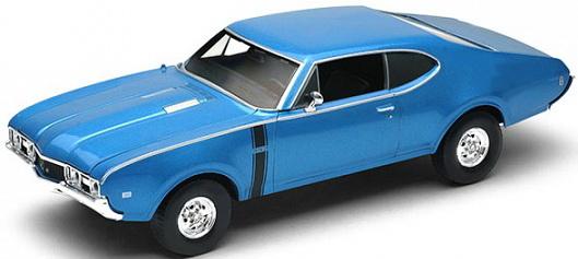 Автомобиль Welly Oldsmobile 442 1968 1:34-39 синий