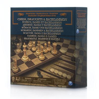Настольная игра SPIN MASTER набор игр 3-в-1 шахматы/ шашки/ нарды