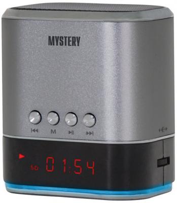 Портативная акустика Mystery MSP-127 3Вт серебристый