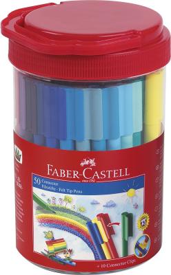 Набор фломастеров Faber-Castell Connector 50 шт разноцветный 155550