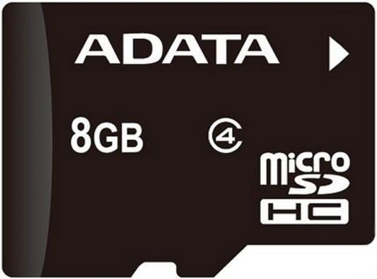 Карта памяти Micro SDHC 8GB Class 4 A-Data AUSDH8GCL4-B