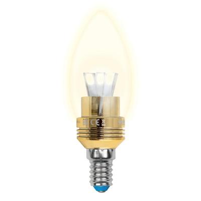 Лампа светодиодная (10057) E14 5W 3000K свеча прозрачная LED-C37P-5W/WW/E14/CL ALC02GD