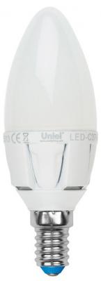 Лампа светодиодная диммируемая (UL-00000690) E14 6W 3000K свеча матовая LED-C37-6W/WW/E14/FR/DIM