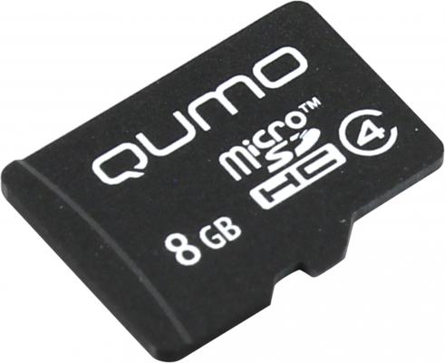 Карта памяти Micro SDHC 8Gb class 4 QUMO QM8GMICSDHC4NA