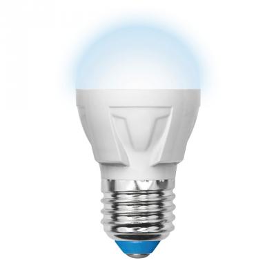 Лампа светодиодная шар Uniel UL-00000693 E27 6W 4500K LED-G45-6W/NW/E27/FR/DIM PLP01WH