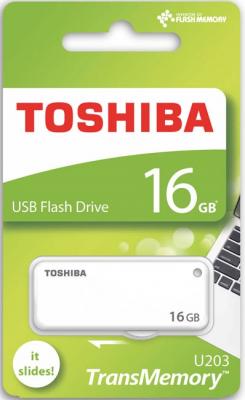 Флешка USB 16Gb Toshiba U-Drive U203 THN-U203W0160E4 белый