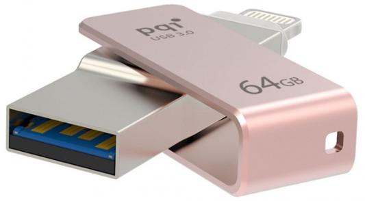 Флешка USB 64Gb PQI iConnect mini 6I04-064GR3003 розовый