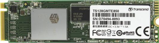 Твердотельный накопитель SSD M.2 128Gb Transcend MTE850 Read 2500Mb/s Write 1100mb/s PCI-E TS128GMTE