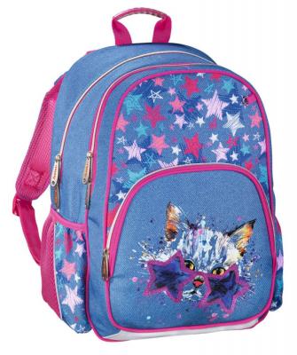 Рюкзак ручка для переноски HAMA Crazy Cat 14 л синий розовый