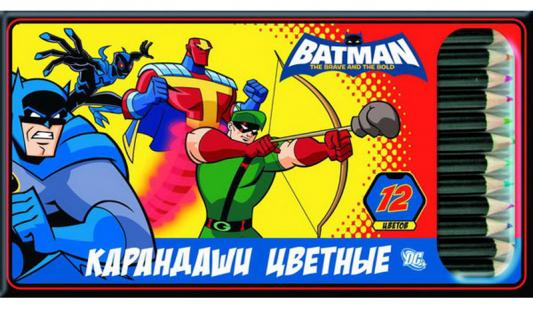 Набор цветных карандашей Action! «Бэтмен: отважный и смелый» 12 шт