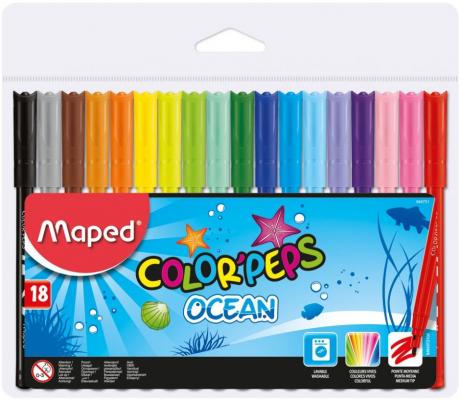 Набор фломастеров Maped Color Peps Ocean 2 мм 18 шт разноцветный 845721