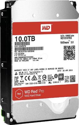 Жесткий диск 3.5" 10 Tb 7200 rpmrpm 256 MbMb cache Western Digital Red Pro WD101KFBX SATA III 6 Gb/s
