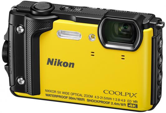Фотоаппарат Nikon CoolPix W300 16Mp 5x Zoom желтый VQA072E1