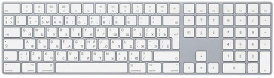 Клавиатура беспроводная Apple Magic Keyboard с цифровой панелью Bluetooth белый MQ052RS/A