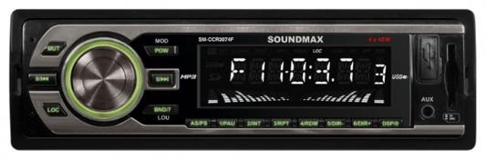 Автомагнитола Soundmax SM-CCR3074F USB MP3 FM SD 1DIN 4x45Вт черный