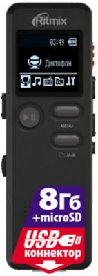 Цифровой диктофон Ritmix RR-610 8Гб черный