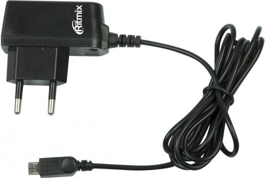 Сетевое зарядное устройство Ritmix RM-110 microUSB 1A черный