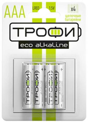 Батарейки ТРОФИ Eco LR03-4BL LR03 4 шт 40/960/37440