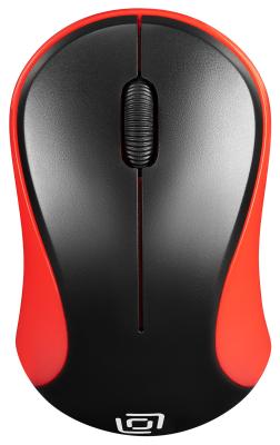 Мышь беспроводная Oklick 605SW чёрный красный USB