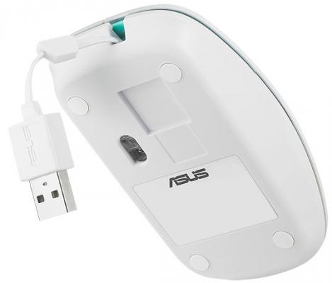Мышь проводная ASUS UT300 белый USB