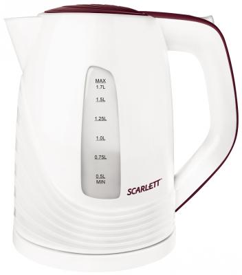 Чайник Scarlett SC-EK18P36 2200 Вт белый бордовый 1.7 л пластик