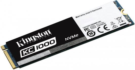 Твердотельный накопитель SSD M.2 480 Gb Kingston SKC1000/480G Read 2700Mb/s Write 1600Mb/s MLC