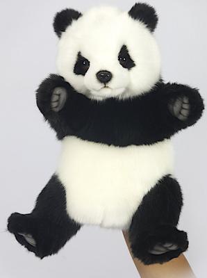 Мягкая игрушка панда Hansa 7165 искусственный мех белый черный 30 см